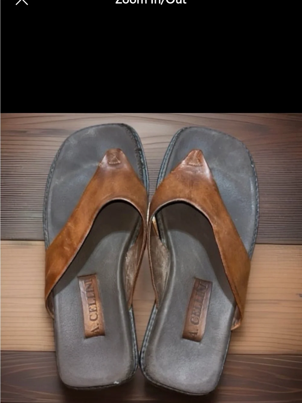 A.Cellini Italian leathers brown sandals, Men’s Size 9.5W